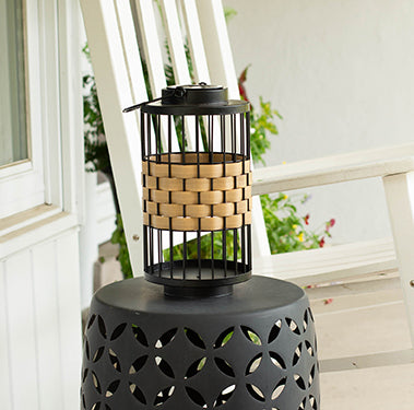 Lumisphere Malibu Wicker Solar Lantern