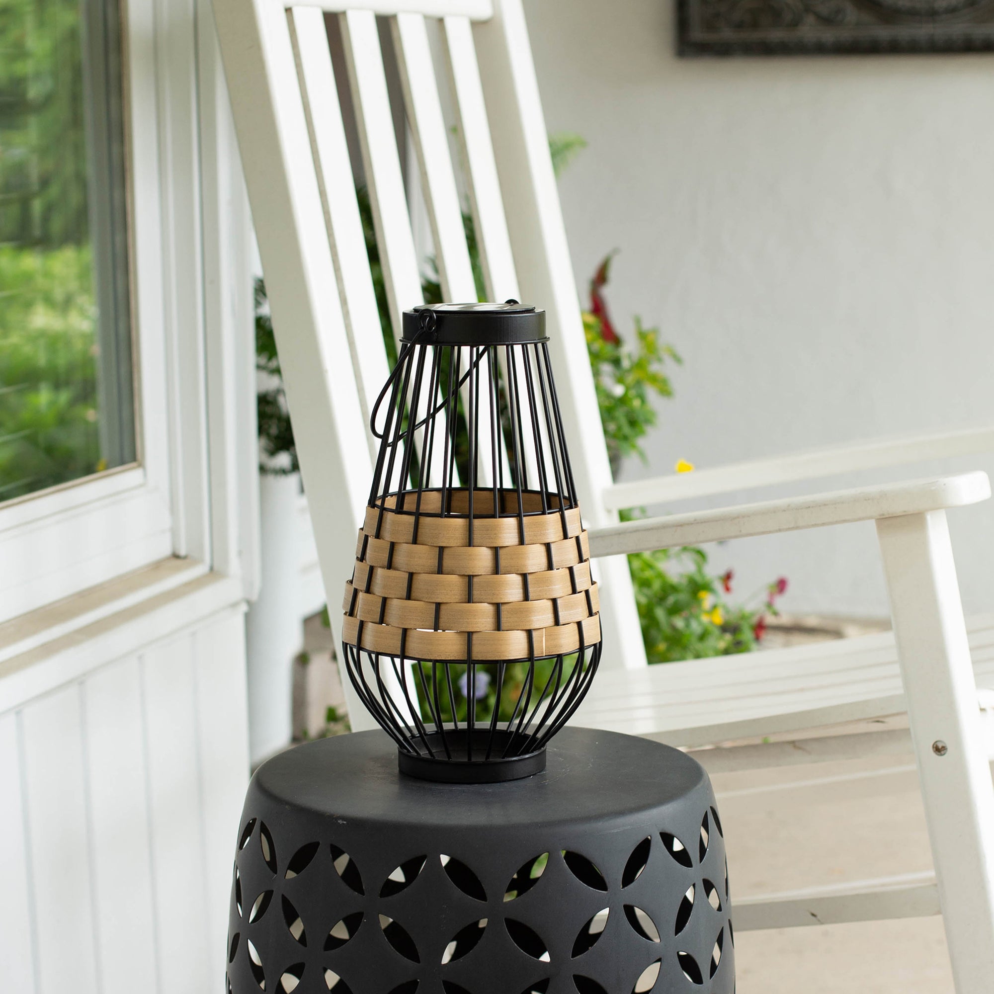 Lumisphere Monterrey Wicker Solar Lantern