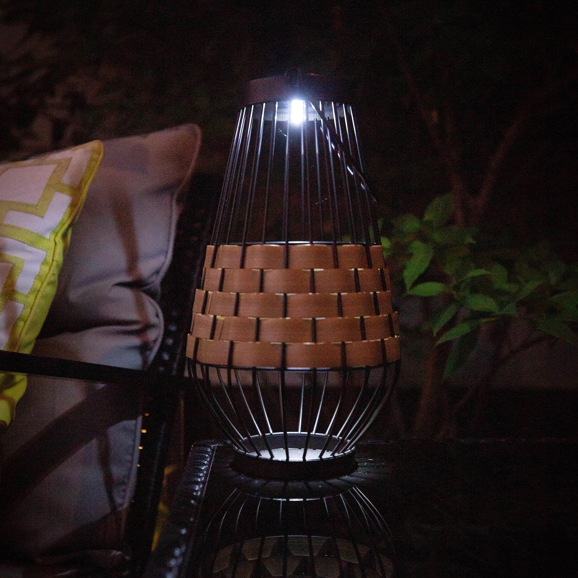 Lumisphere Monterrey Wicker Solar Lantern