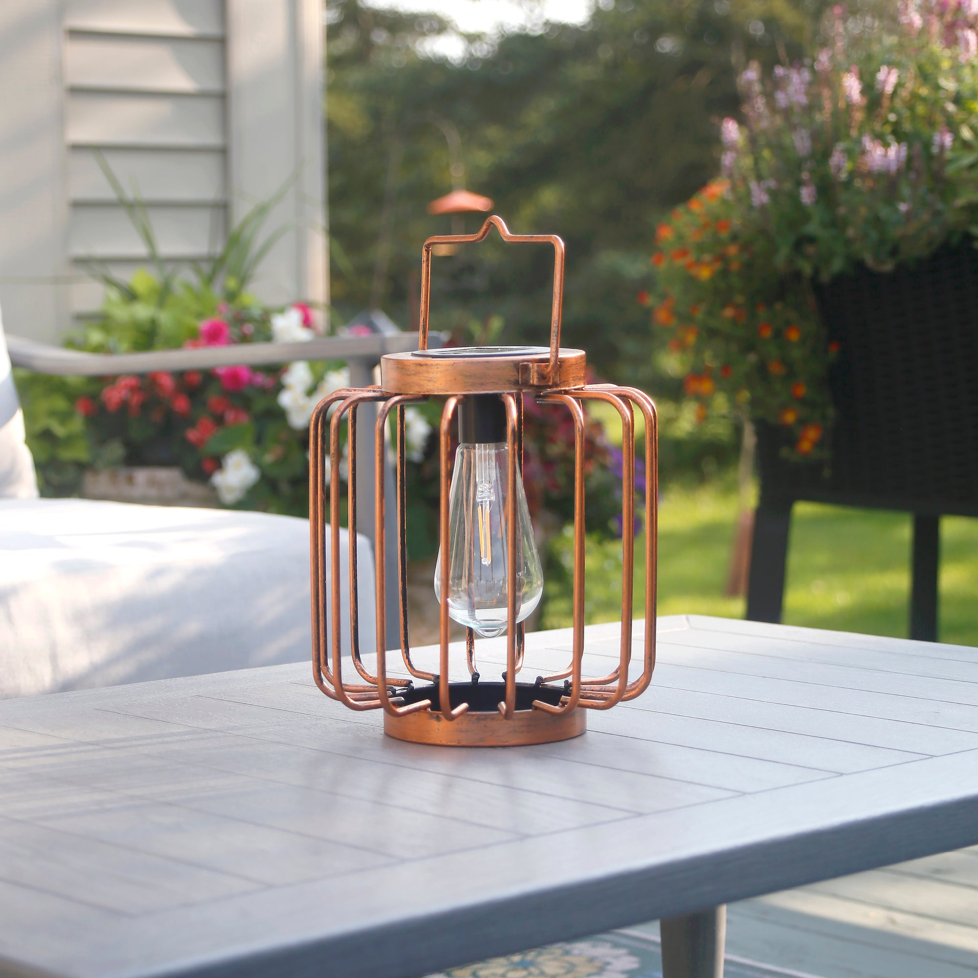 Mesa Pendant Edi-Sol Lantern - Copper