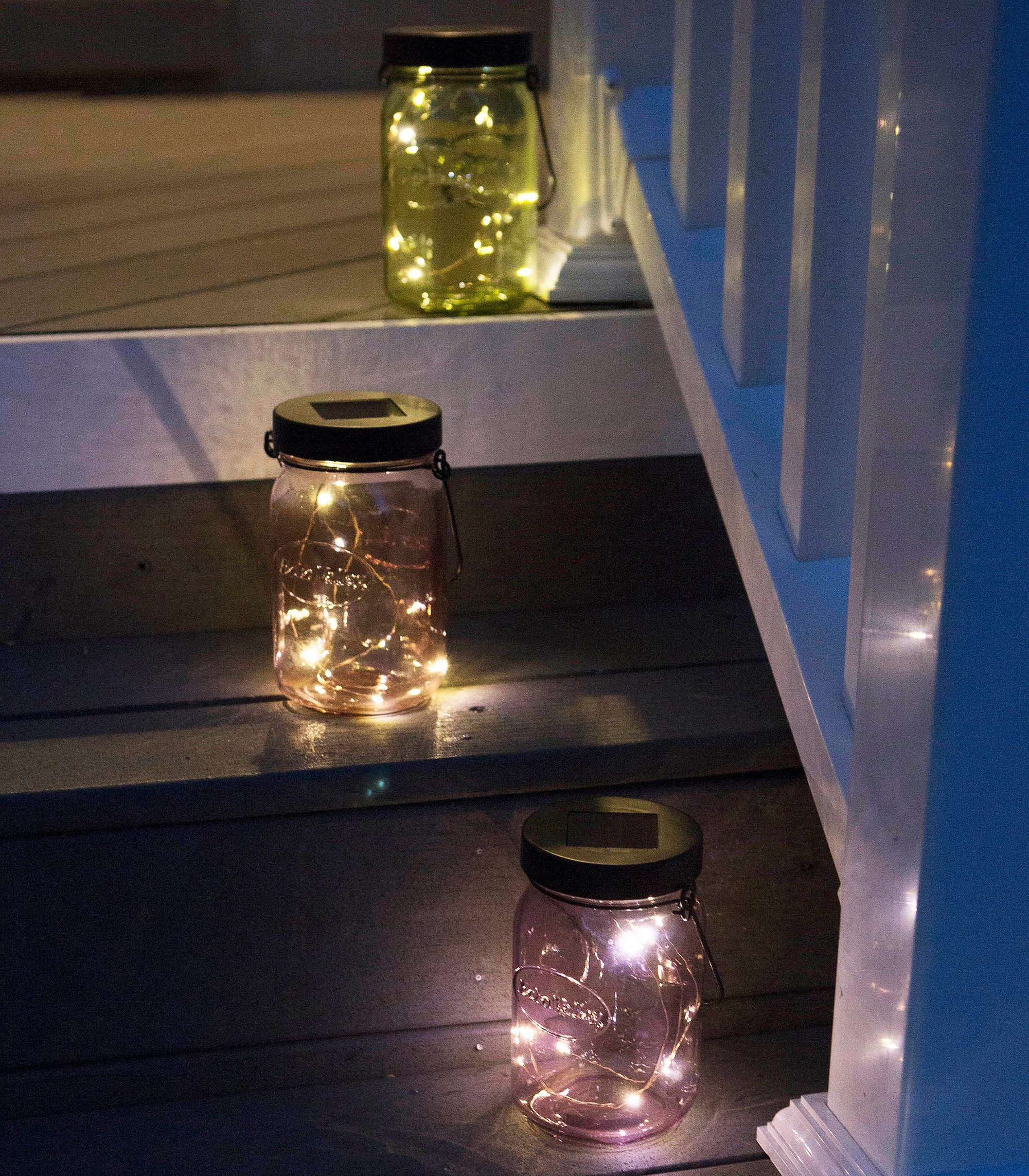 Twinkle Light Solar Jar Lantern 4pc set