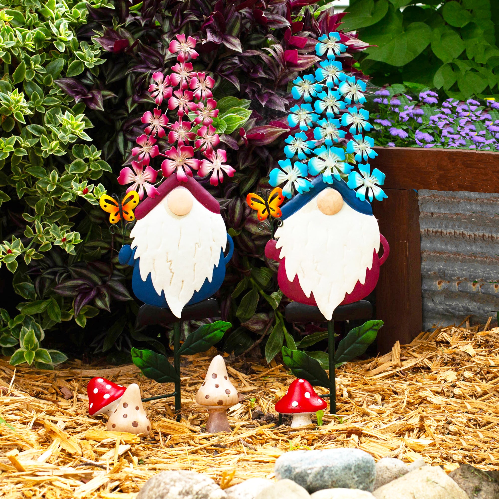 LunaLite Gnome Flower Cap Stakes