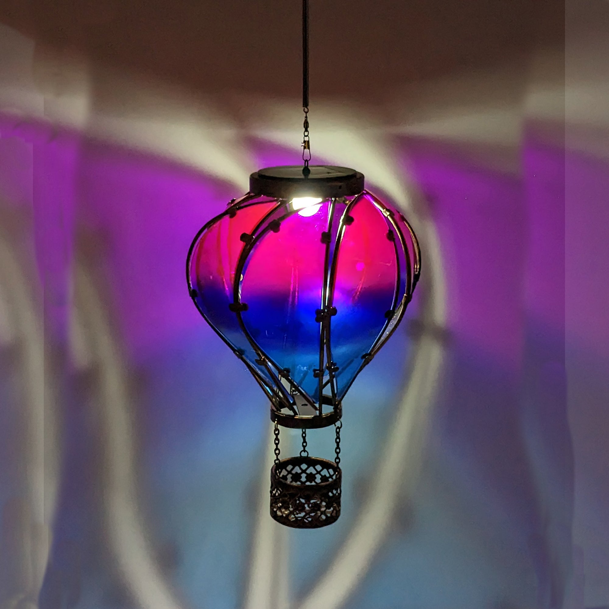 LunaLite Balloon Solar Spinner - Fuchsia