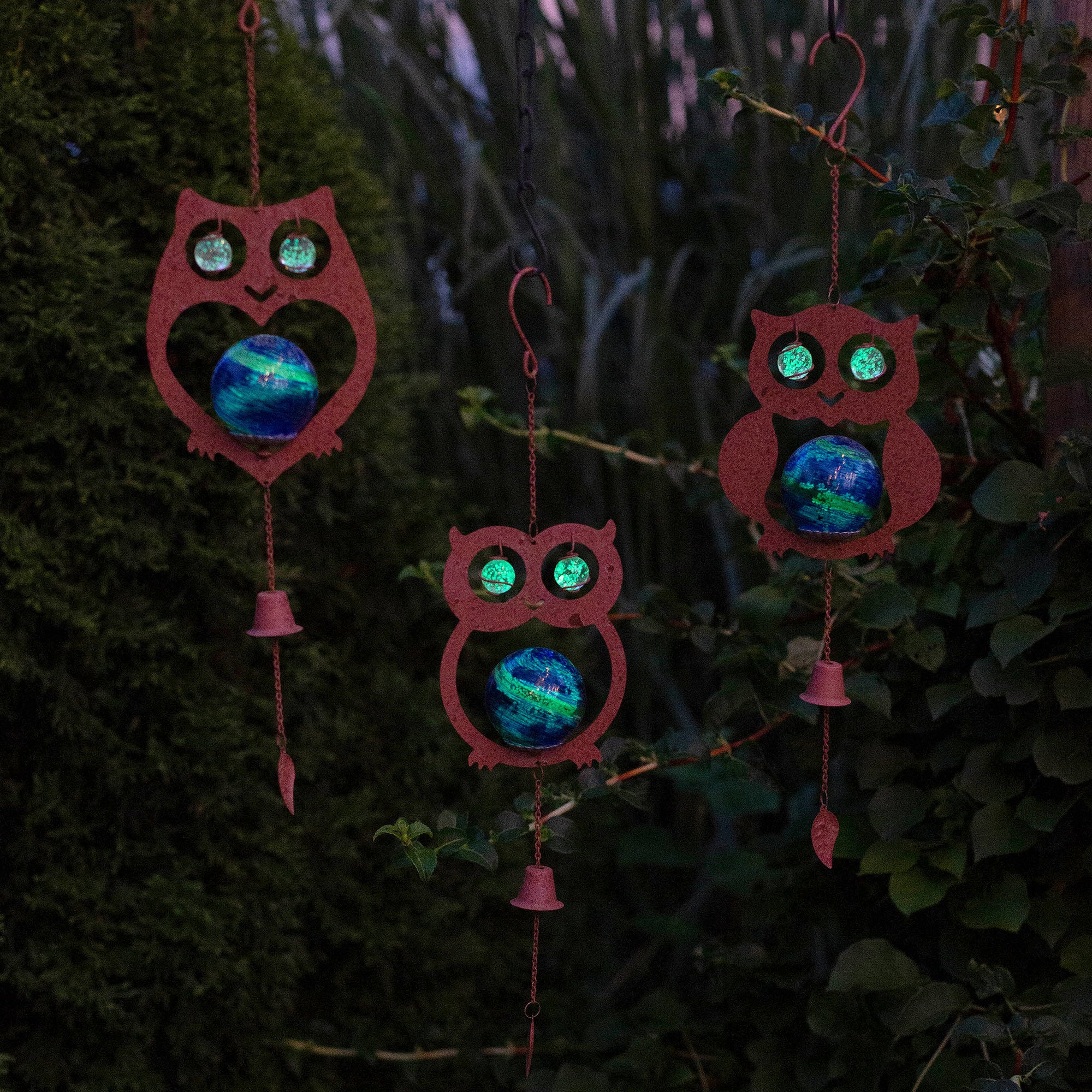 Illuminarie® Owl Trio Chime Ass't