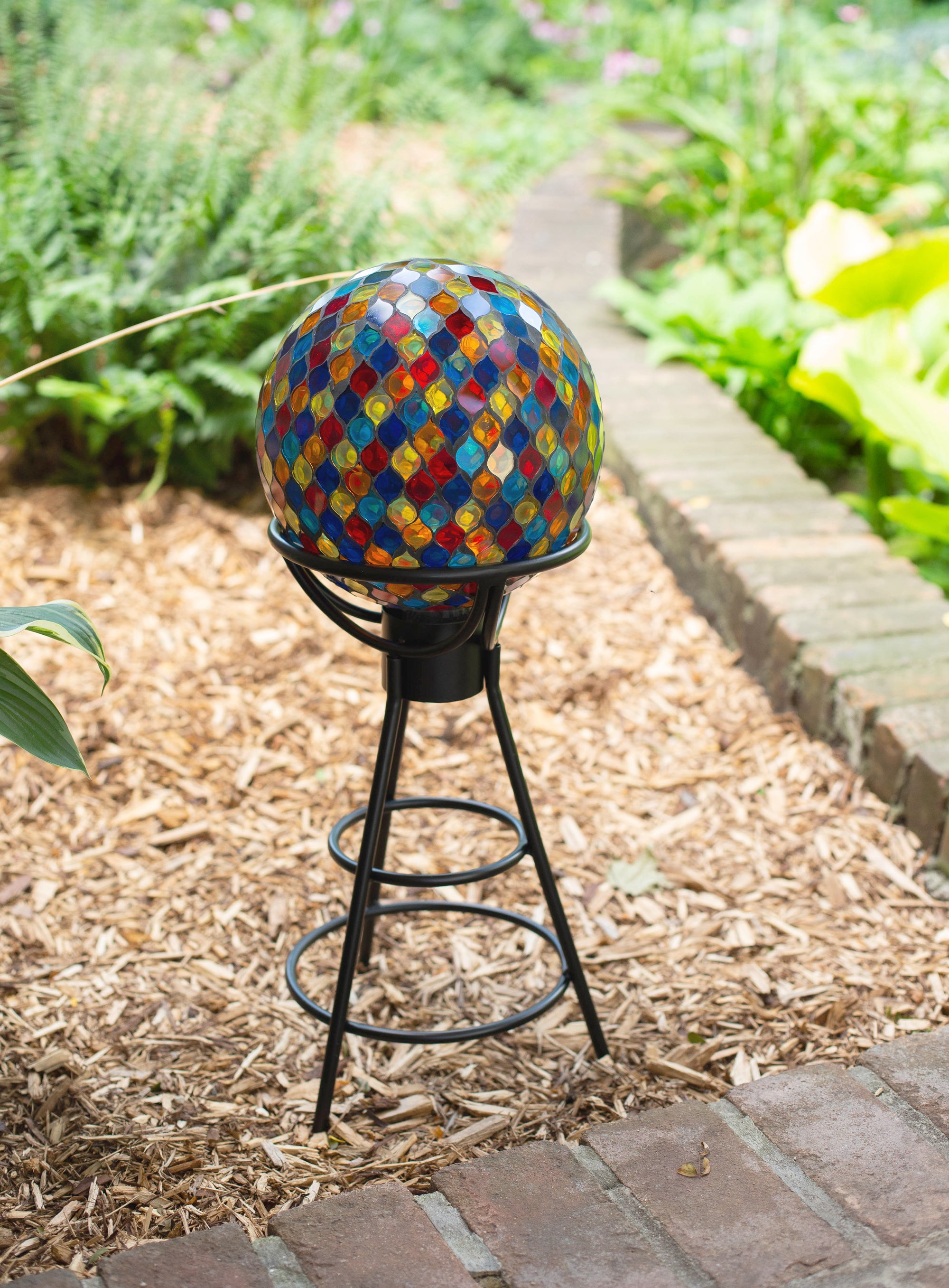 10" Multicolor Mosaic Gazing Globe