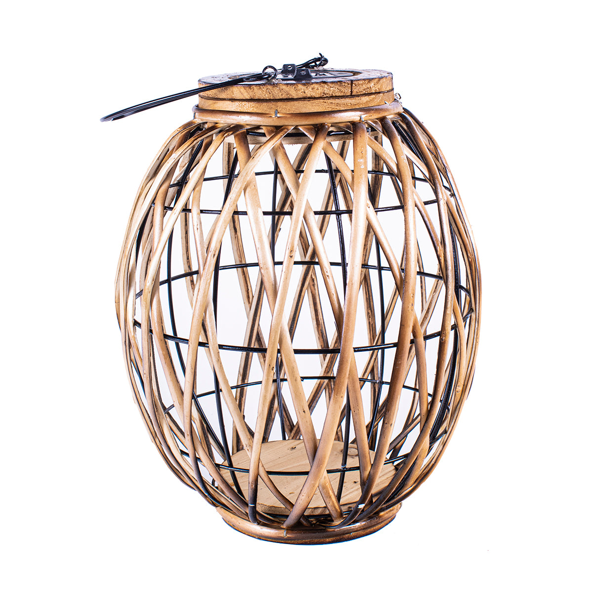 Lumisphere Wicker Solar Lantern - Oblong