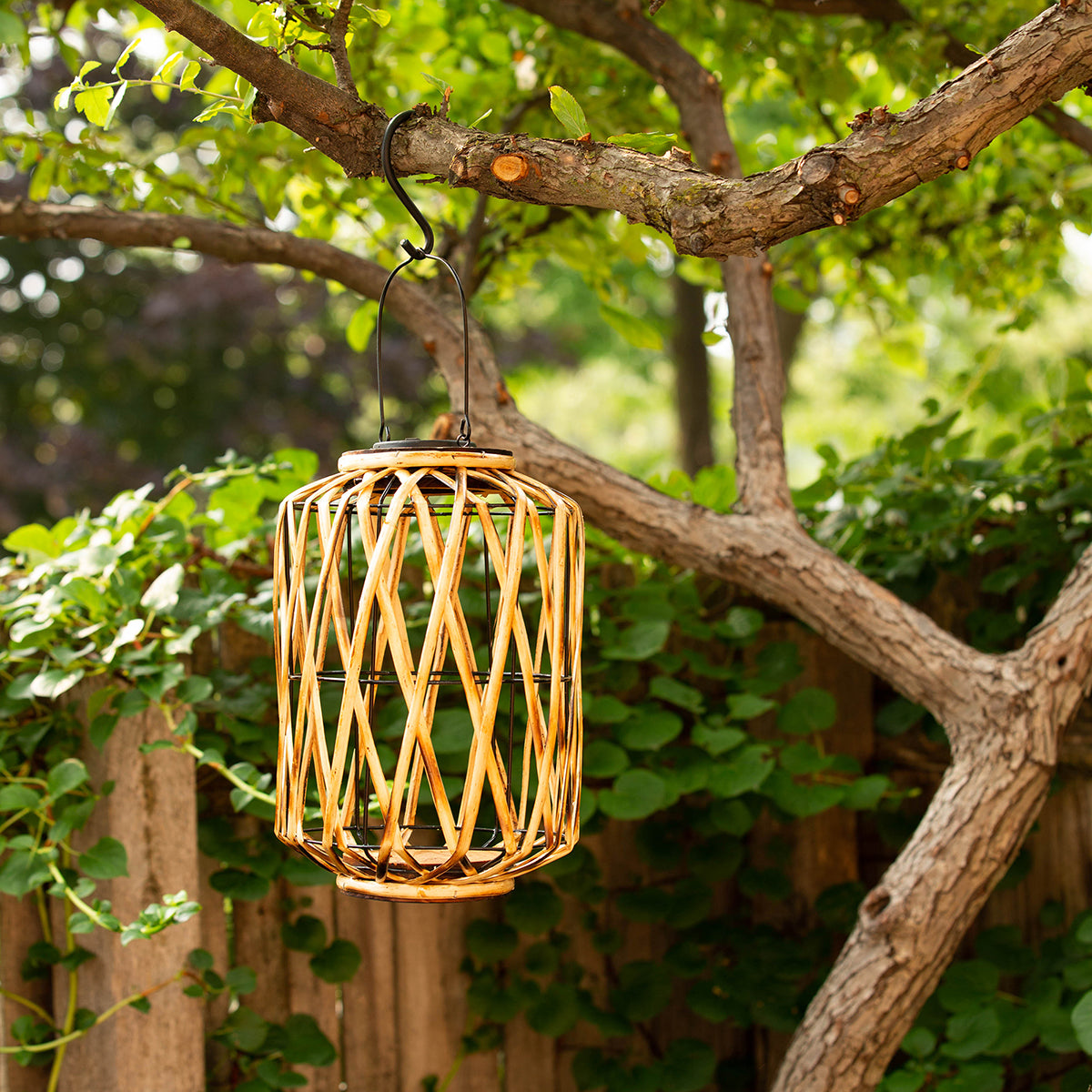 Lumisphere Wicker Solar Lantern - Cylindrical