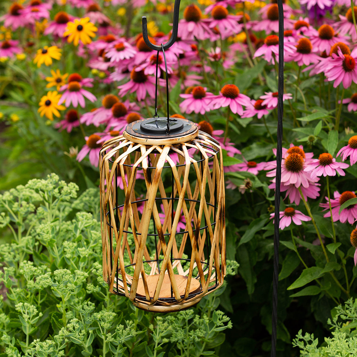 Lumisphere Wicker Solar Lantern - Cylindrical