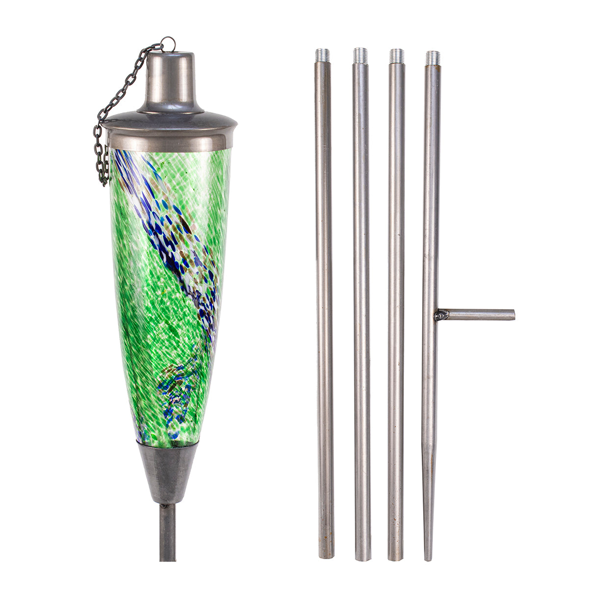 Genesis Patio Torch (Green Swirl)