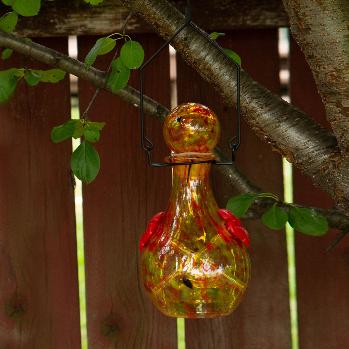 LunaLite Vase Hummingbird Feeder - Mercury