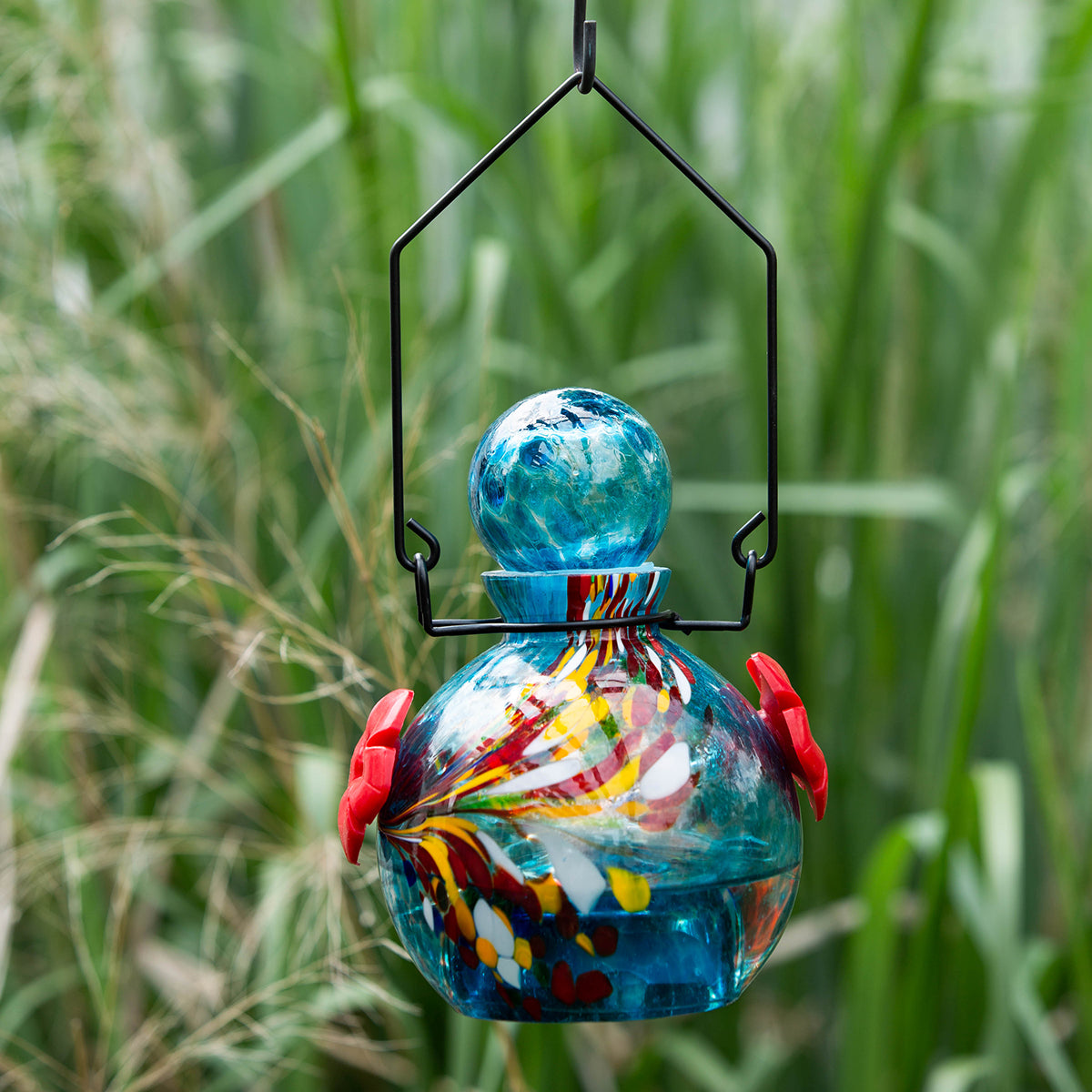 LunaLite Globe Hummingbird Feeder - Blue