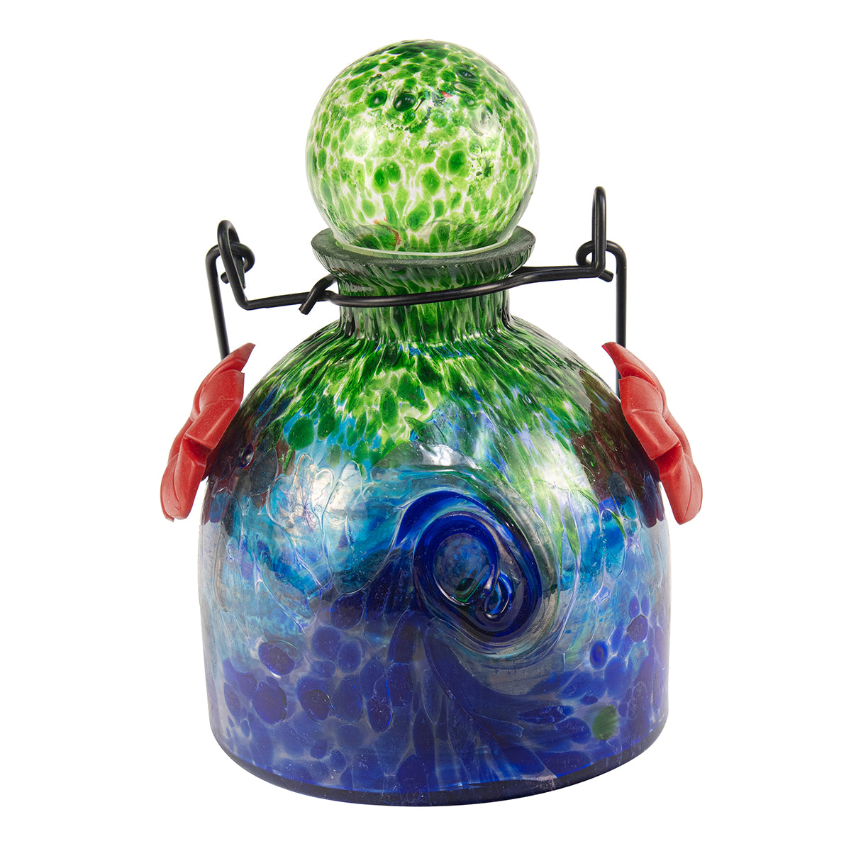 LunaLite Bell Hummingbird Feeder - Green/Blue