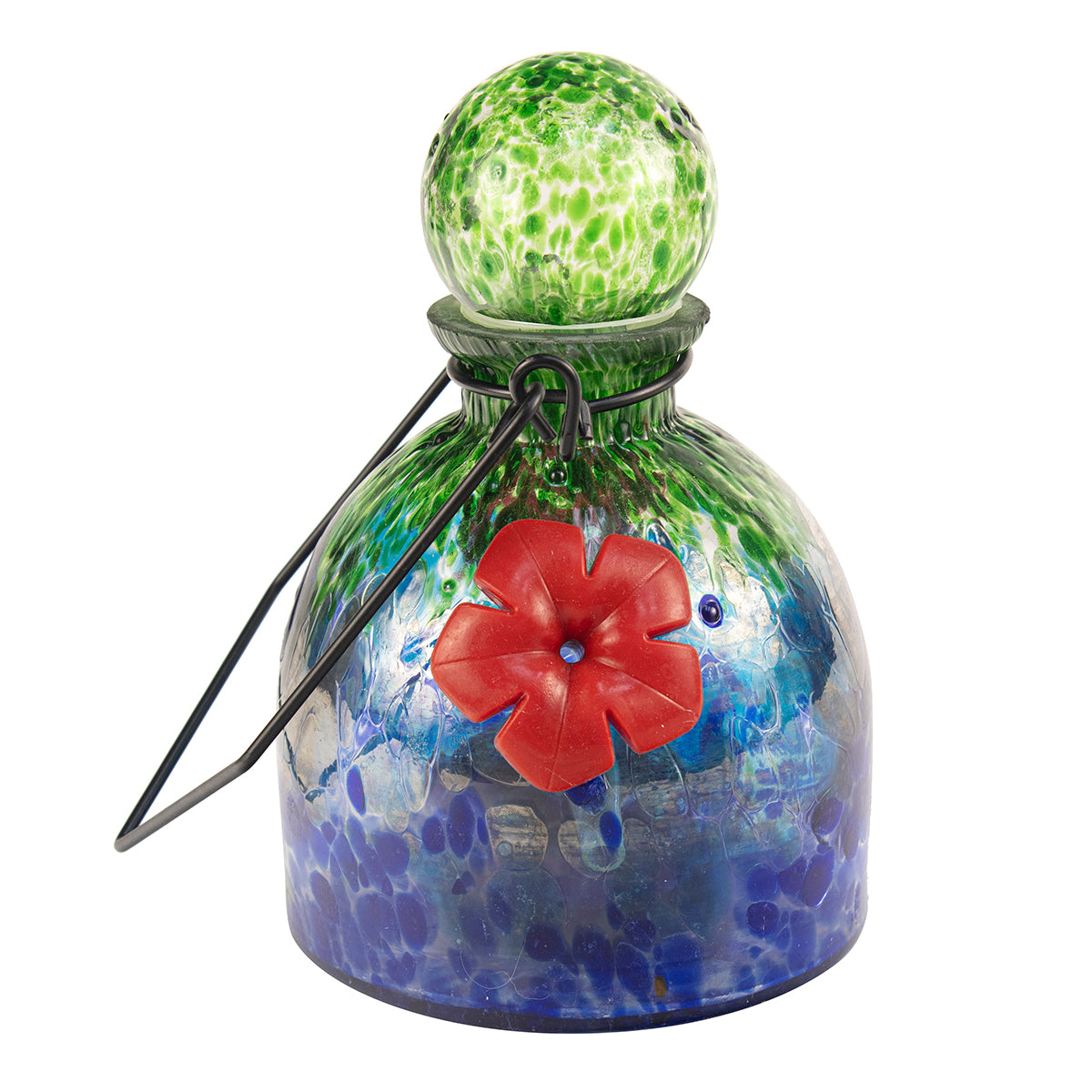 LunaLite Bell Hummingbird Feeder - Green/Blue