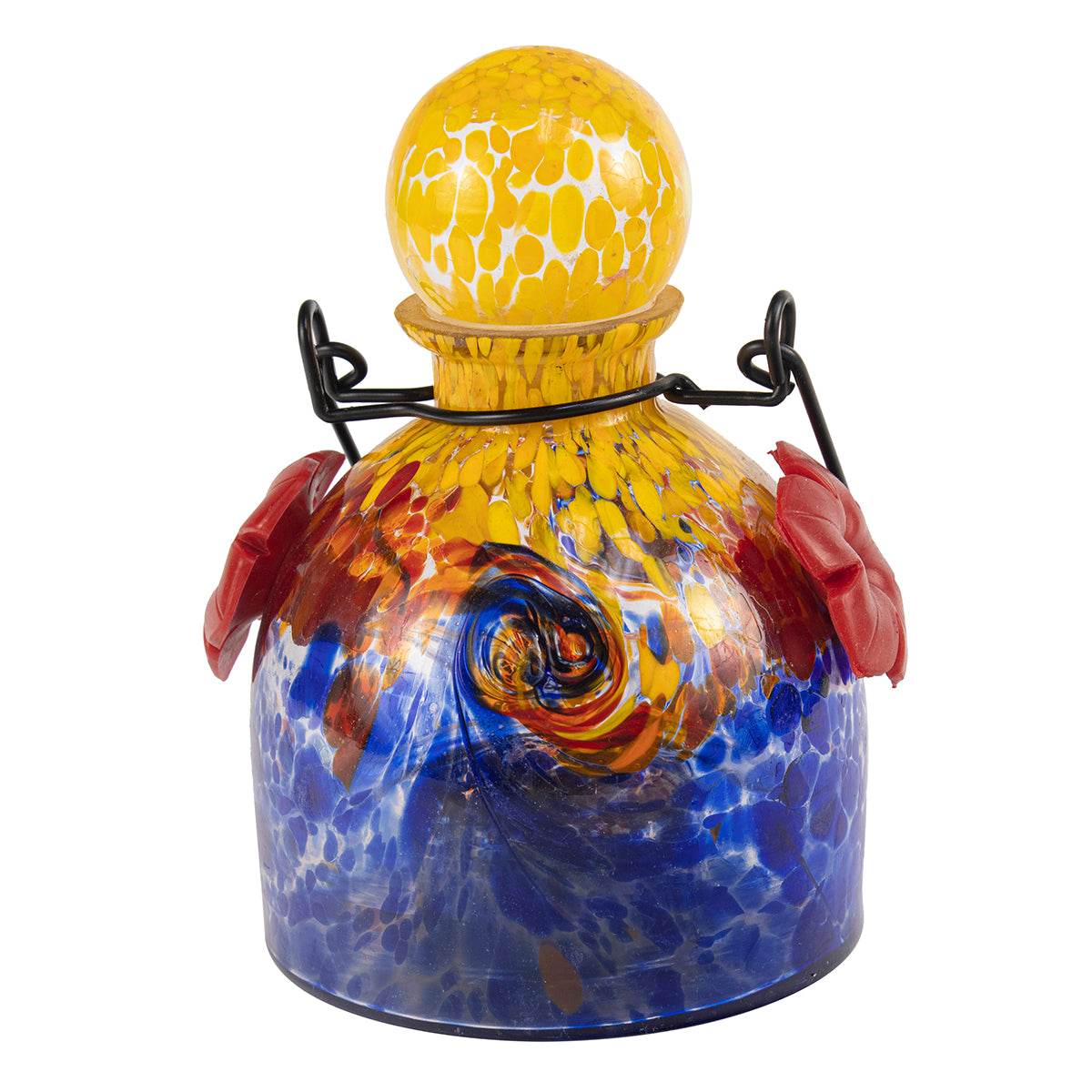 LunaLite Bell Hummingbird Feeder - Orange/Blue
