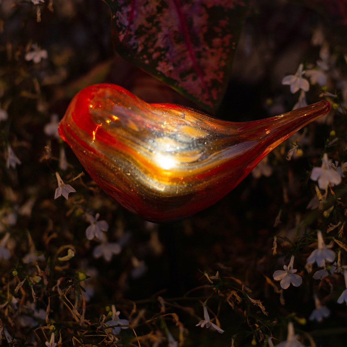 LunaLite Bird Planter Stake - Red