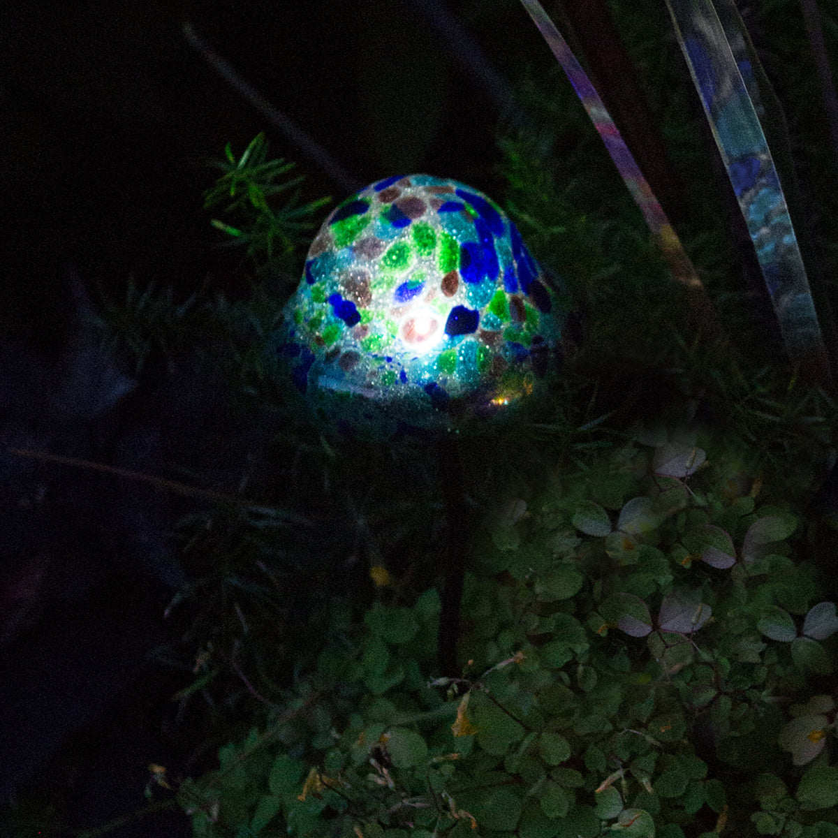 LunaLite Mushroom Planter Stake - Blue