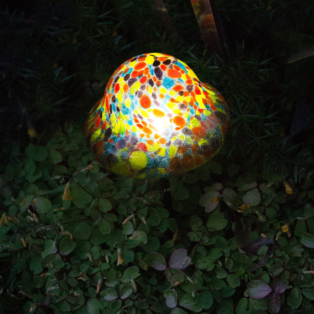 LunaLite Mushroom Planter Stake - Orange