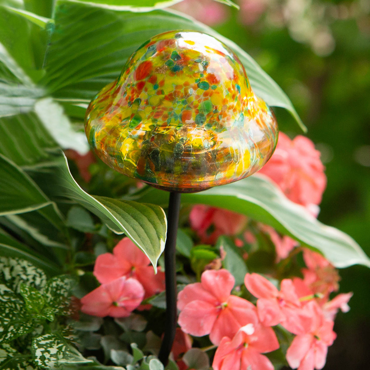 LunaLite Mushroom Planter Stake - Orange