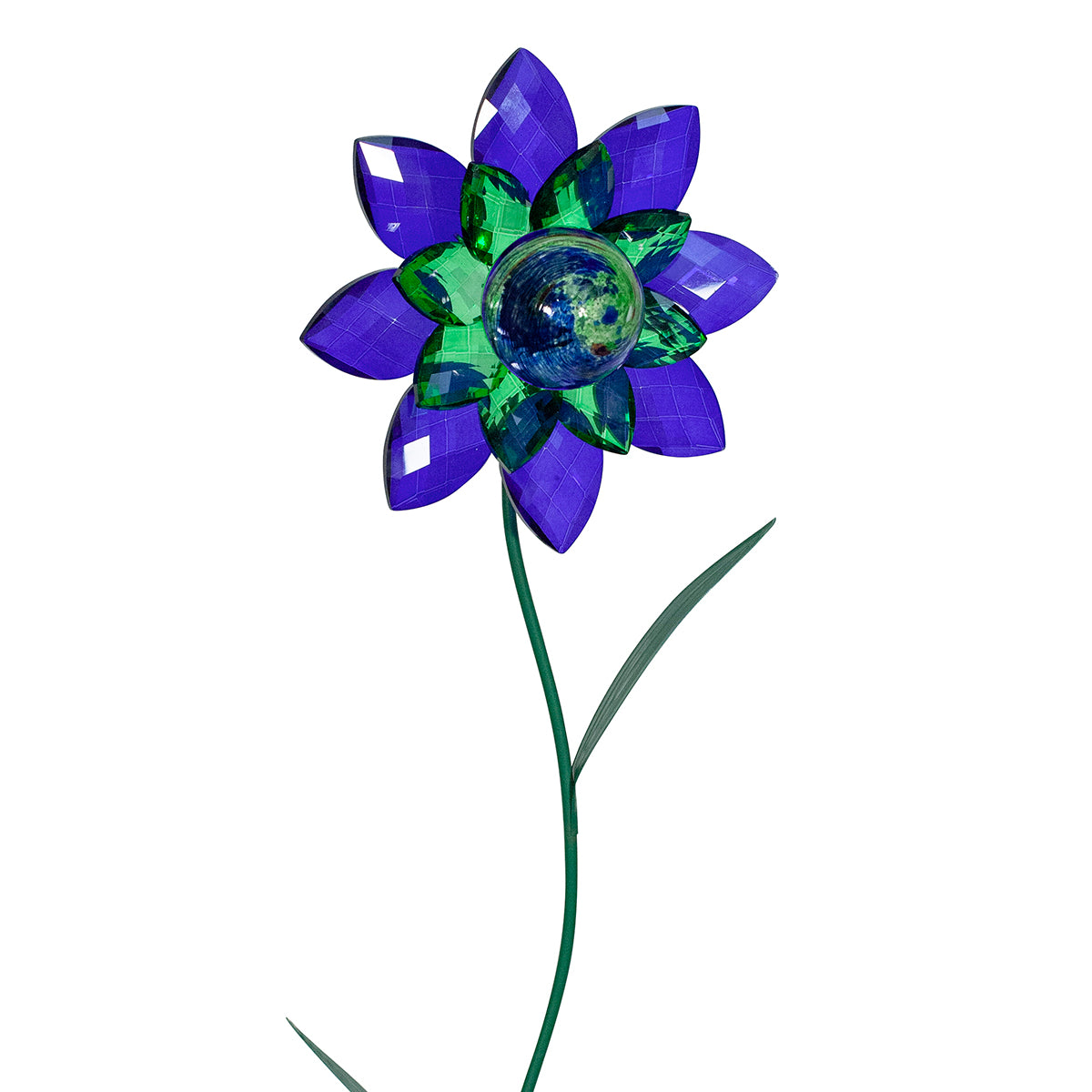 Illuminarie Gem Flower Stake - Blue/Green
