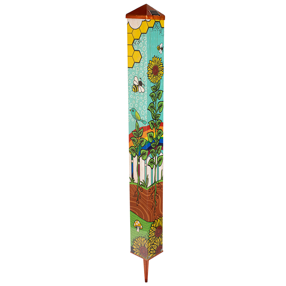 "Don't Worry, Be Happy" Solar Spirit Pole
