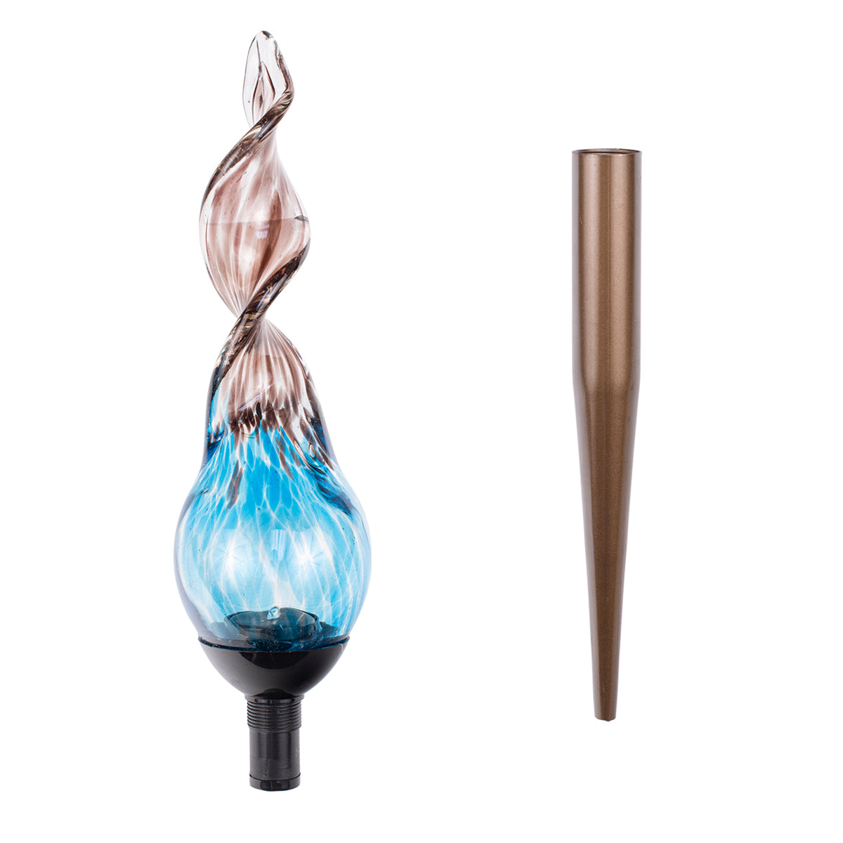 LunaLite Spiral Stake - Aqua/Purple