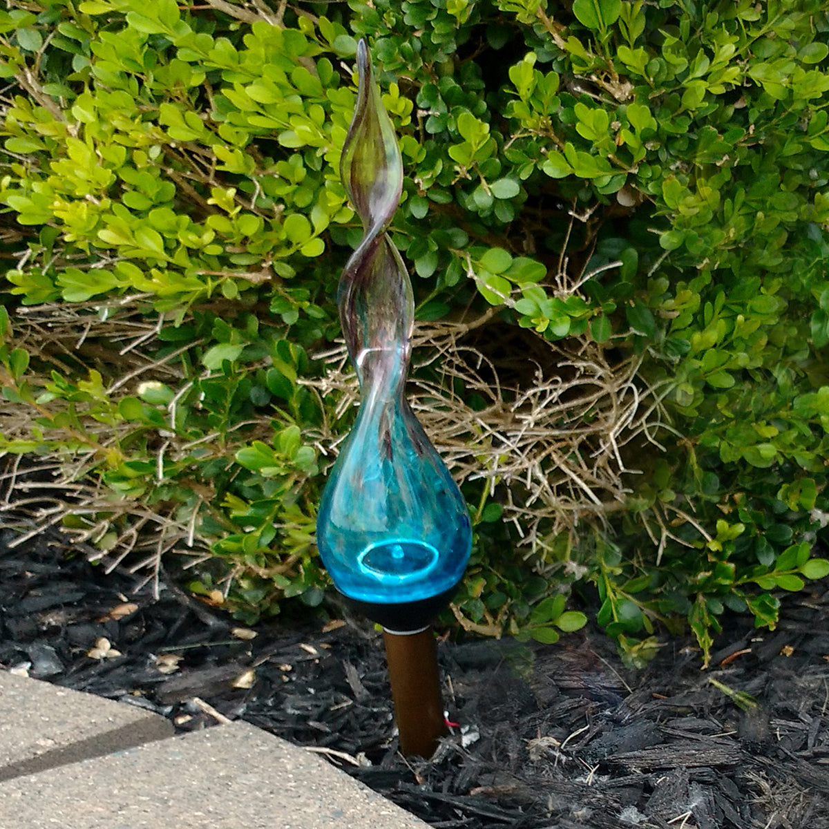 LunaLite Spiral Stake - Aqua/Purple