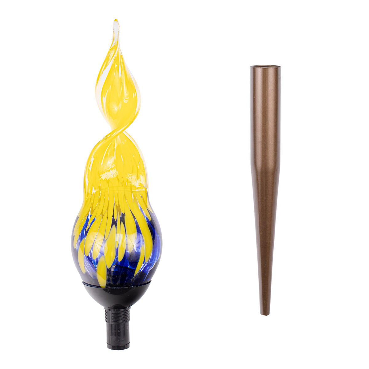 LunaLite Spiral Stake - Blue/Yellow