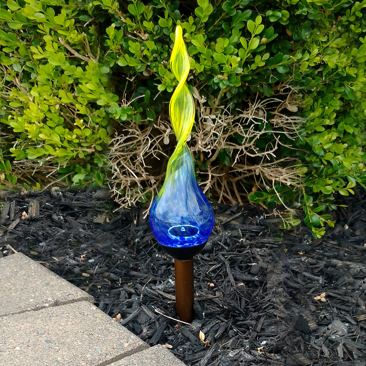 LunaLite Spiral Stake - Blue/Yellow