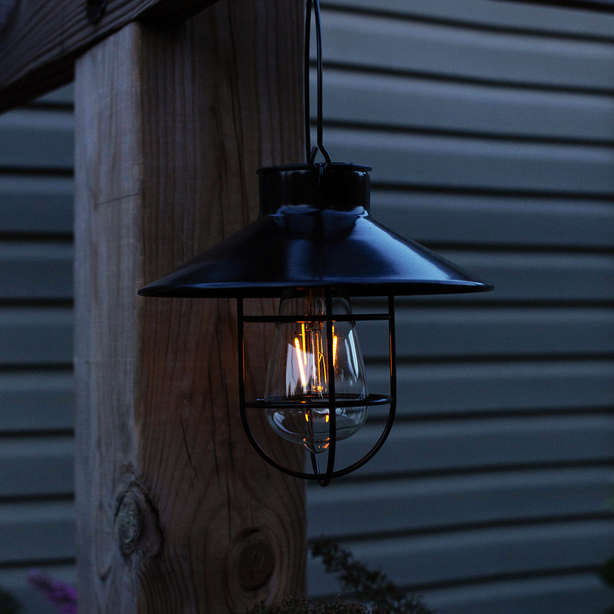 Marine Pendant Edi-Sol Lantern with Shepherd's Rod - Black