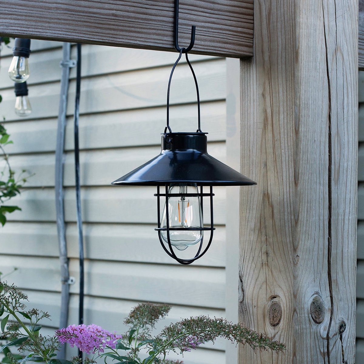 Marine Pendant Edi-Sol Lantern with Shepherd's Rod - Black