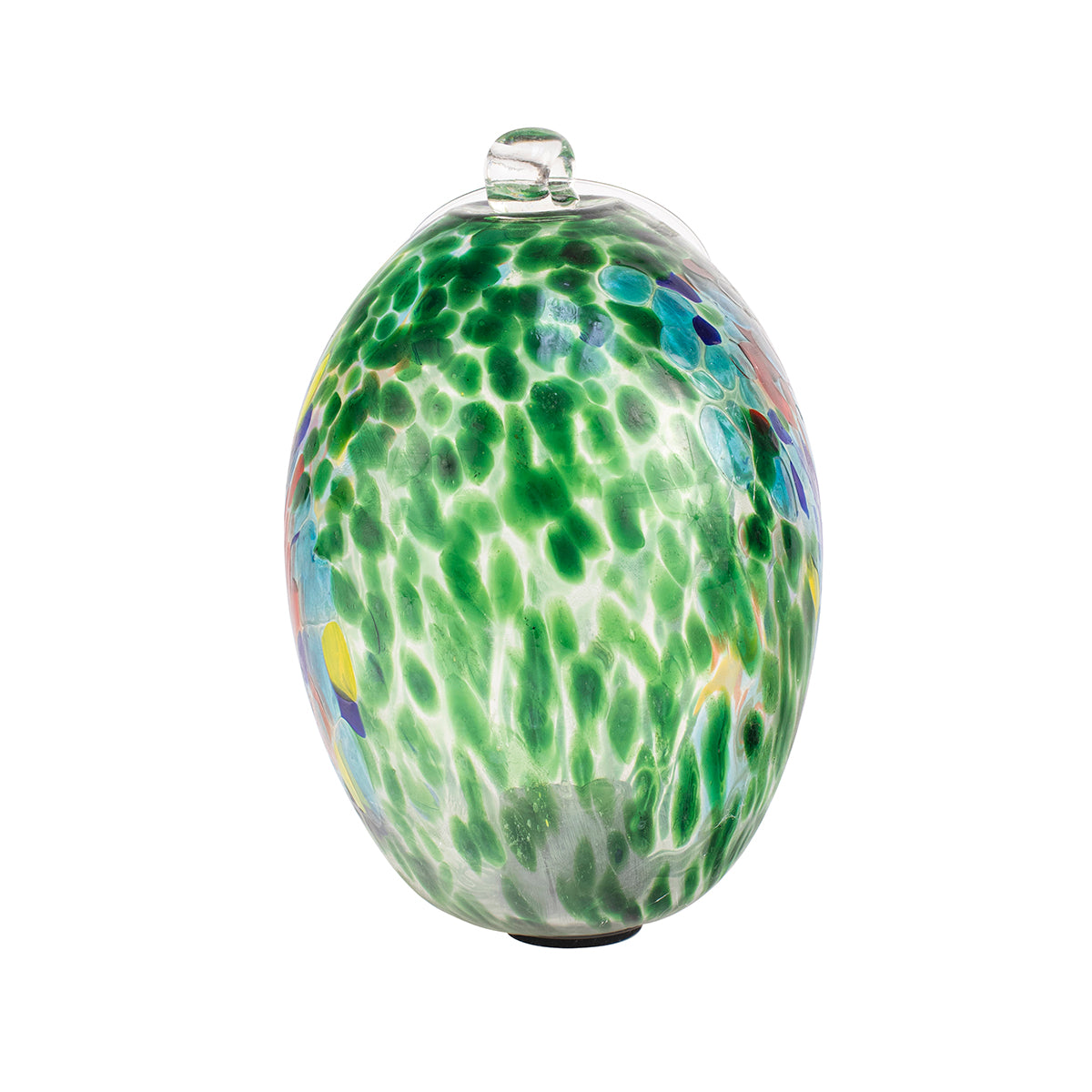 Lg. Oblong Matisse Hanging Spirit Orb - Green