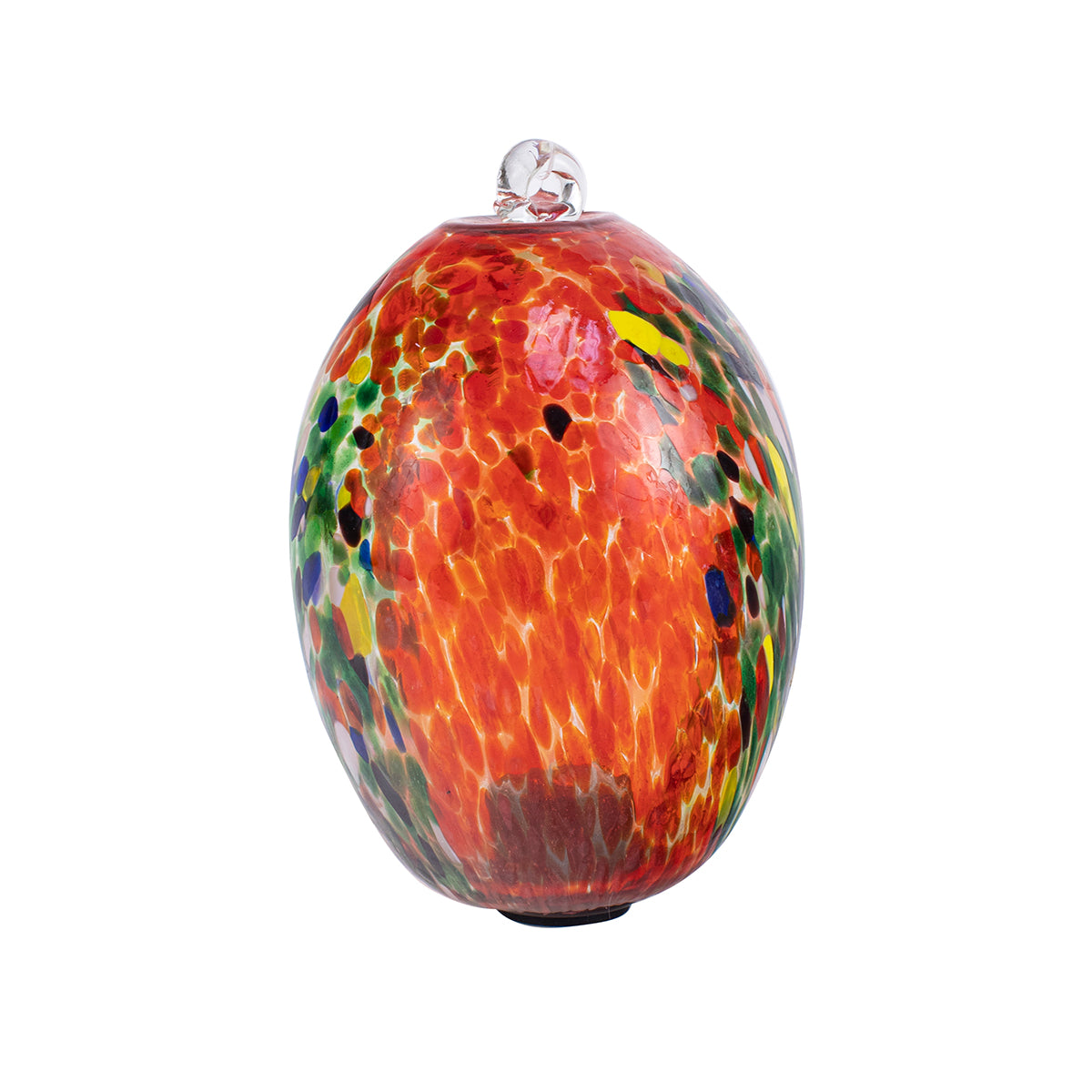 Lg. Oblong Matisse Hanging Spirit Orb - Red
