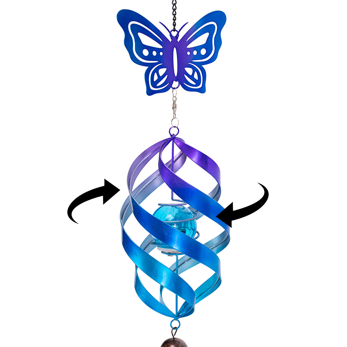 Butterfly Windweaver Solar Spinner