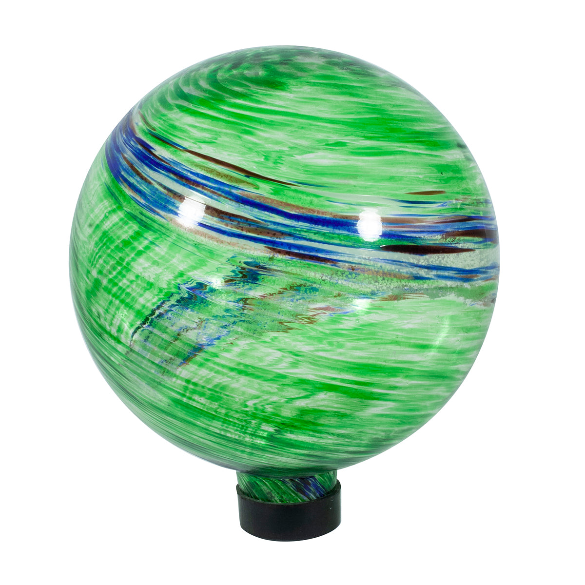 10" Green Swirl Illuminarie Gazing Globe