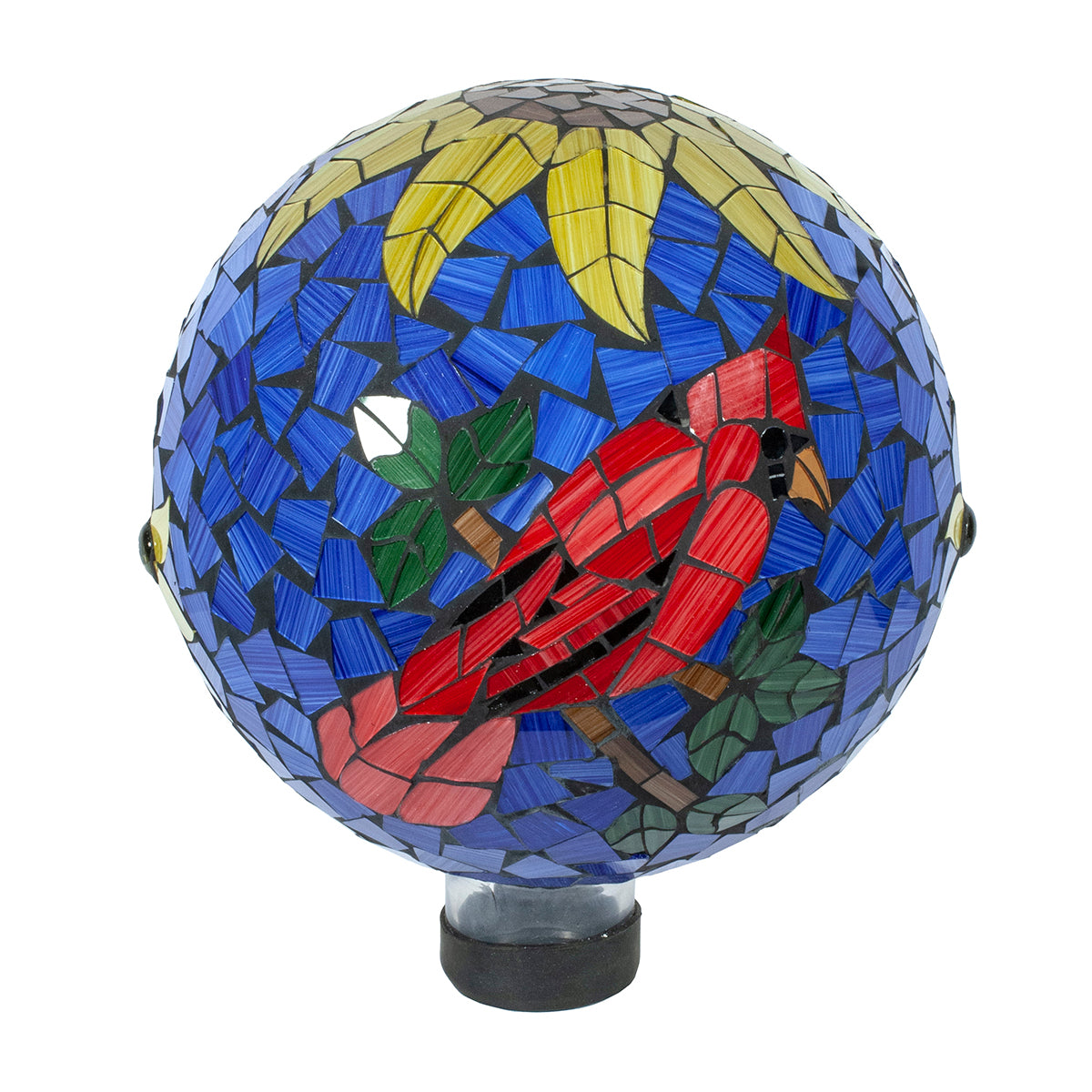 10" Mosaic Cardinal Gazing Globe