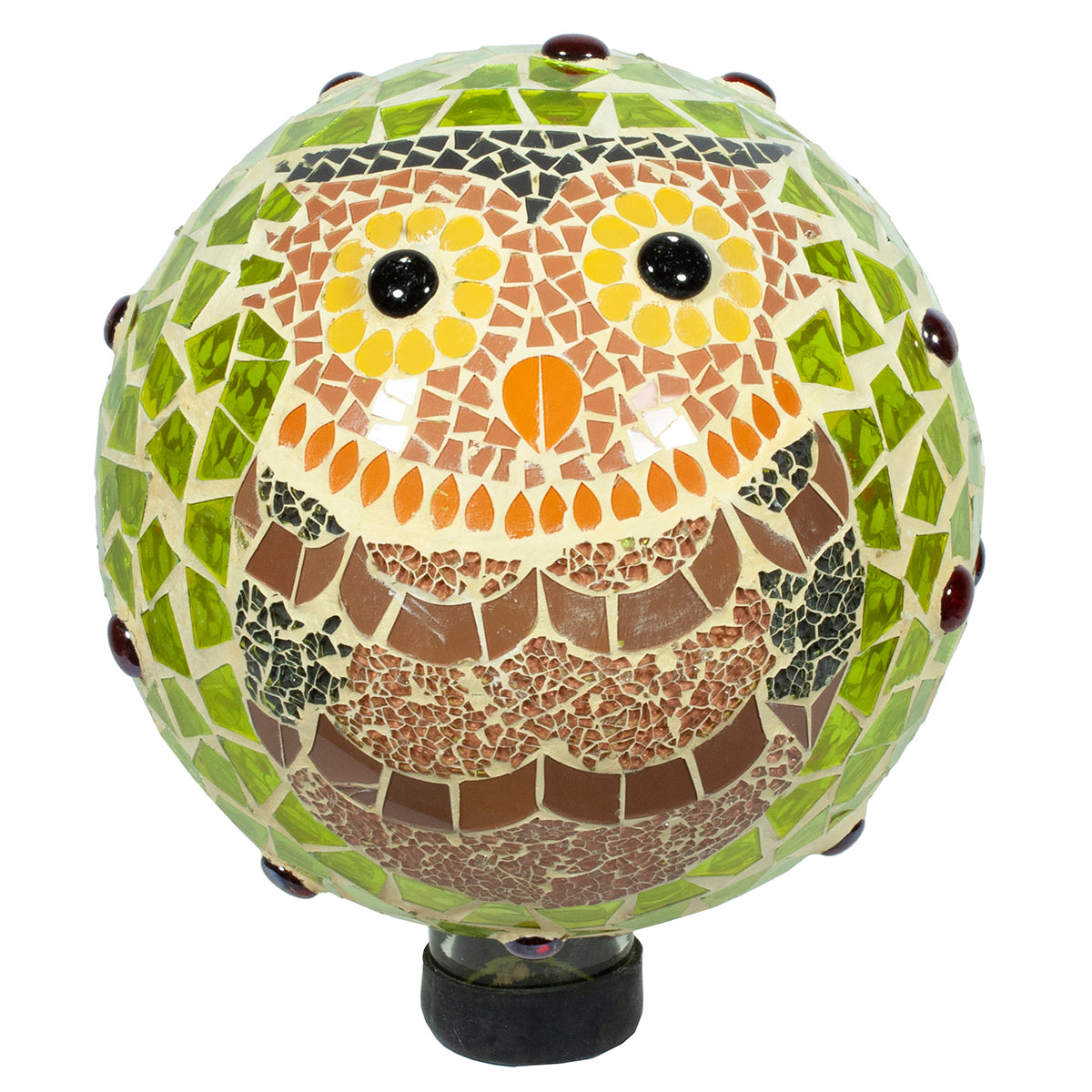 10" Mosaic Owl Gazing Globe