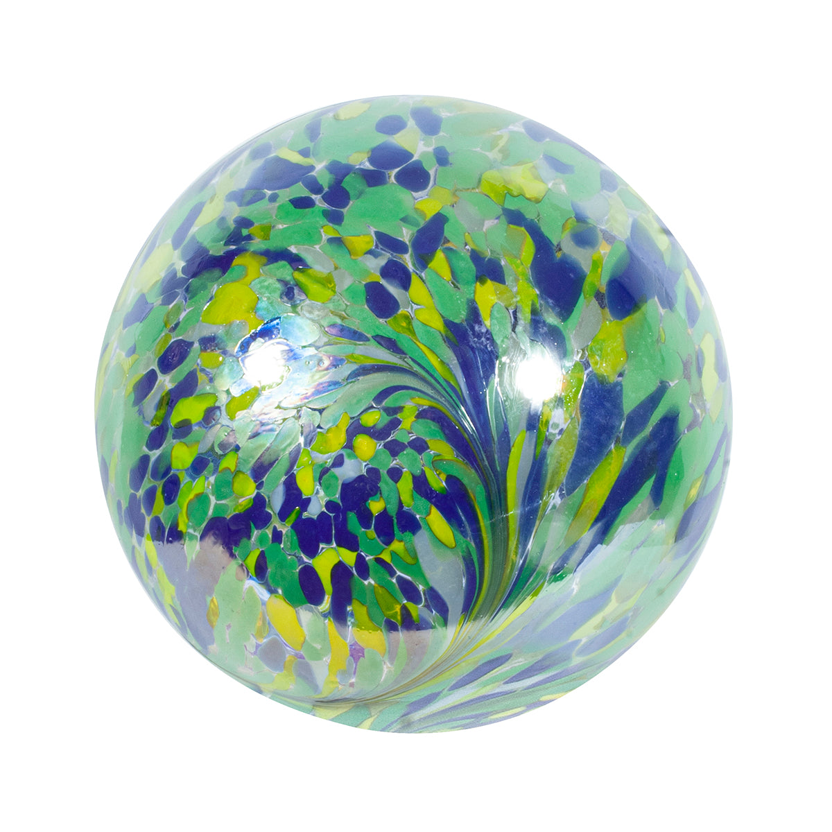 10" Iridescent Peacock Burst Gazing Globe