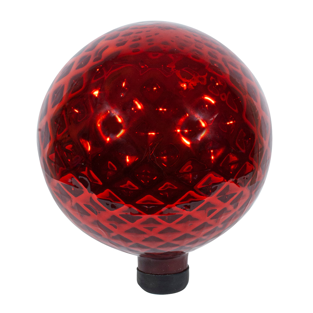 10"  Red Diamond Embossed Globe