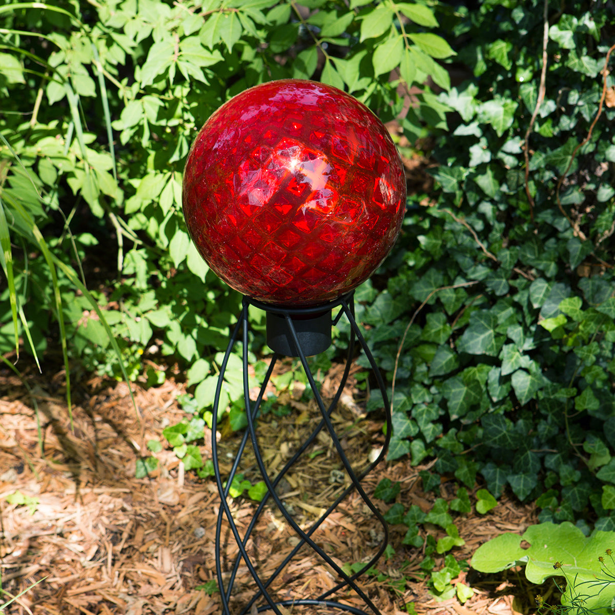 10"  Red Diamond Embossed Globe