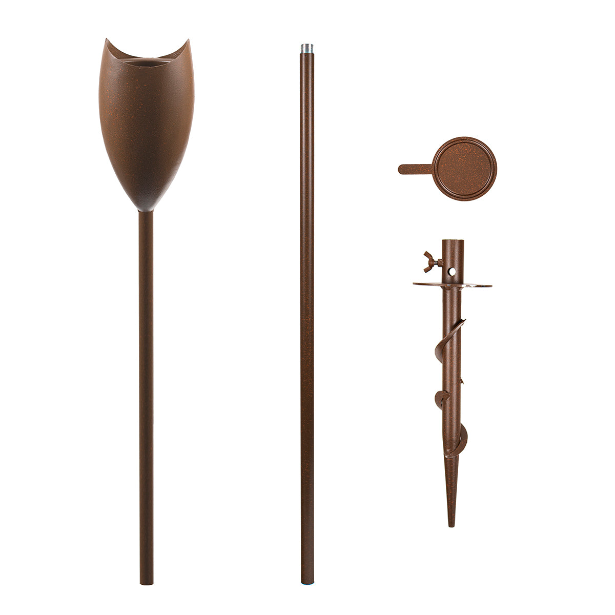 EchoFlame - Hammered Garden Torch (Set of 2)
