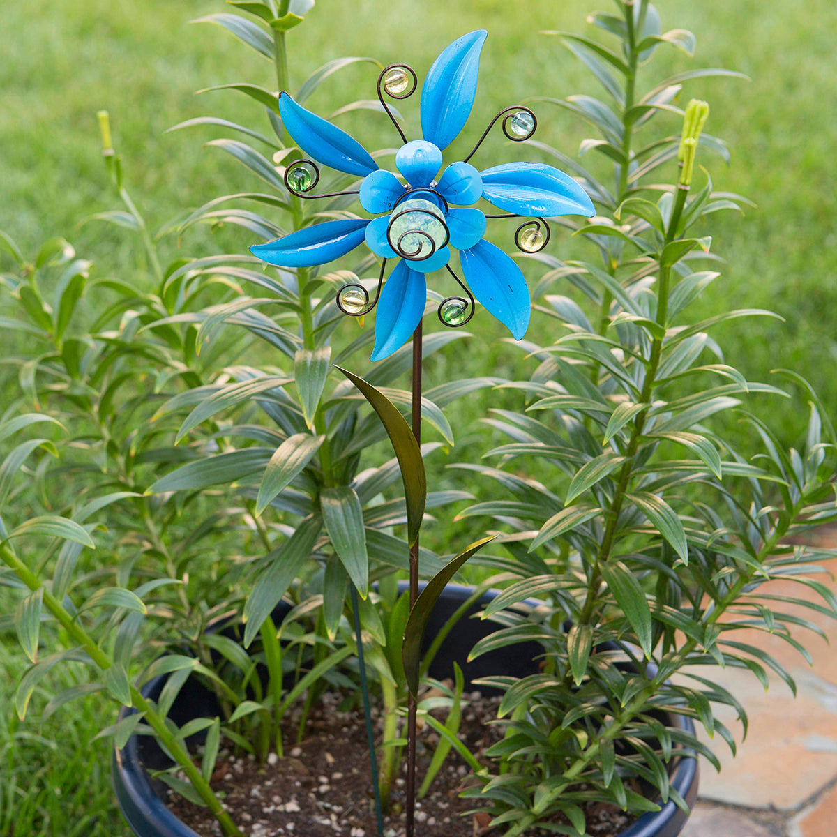 Illuminarie Flower Pinwheel - Blue