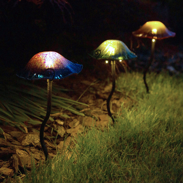 LunaLite™ Dual-Purpose Mushroom Stake 3pc Set - EchoValley.com