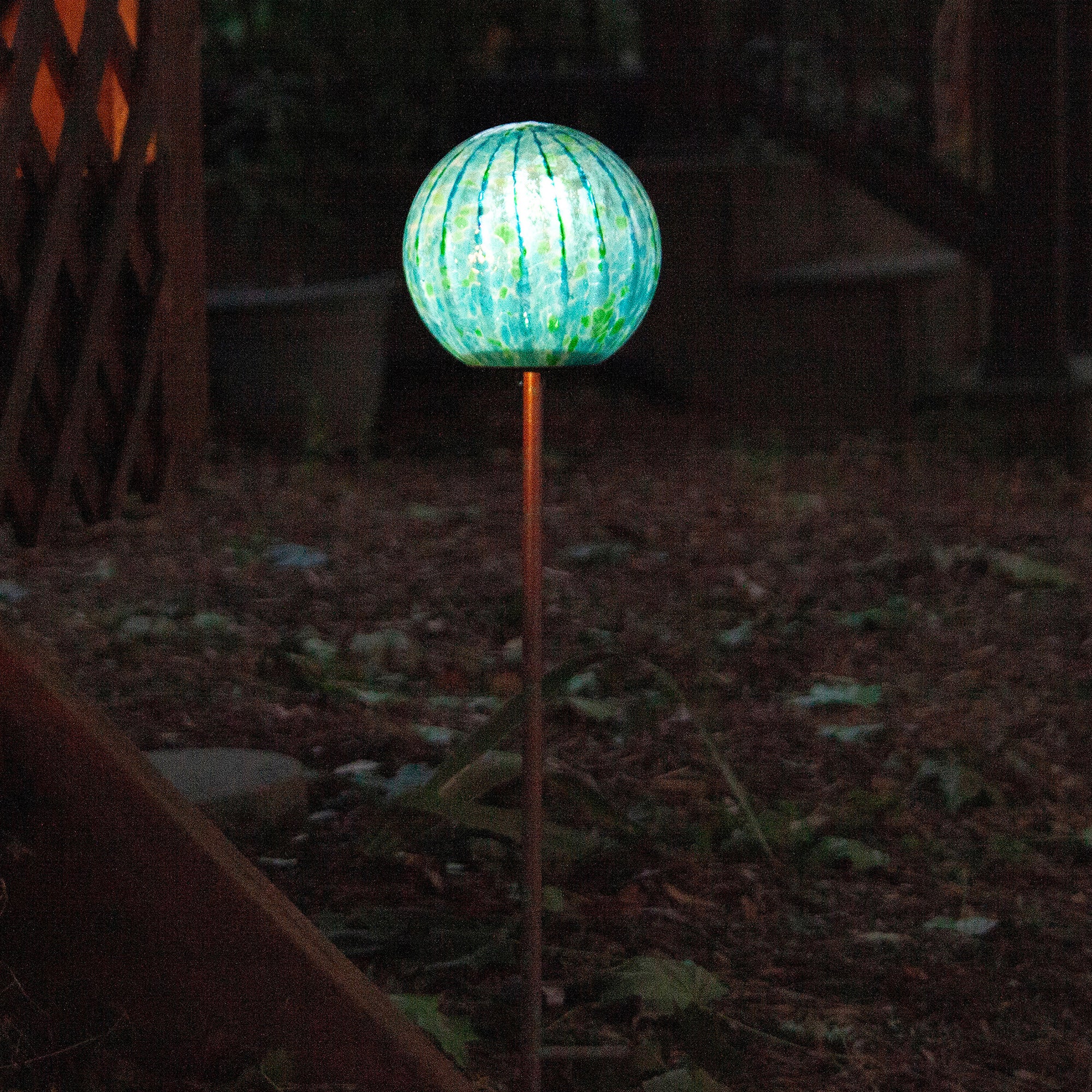 LunaLite™ 6" Lollipop Globe Stake - Blue