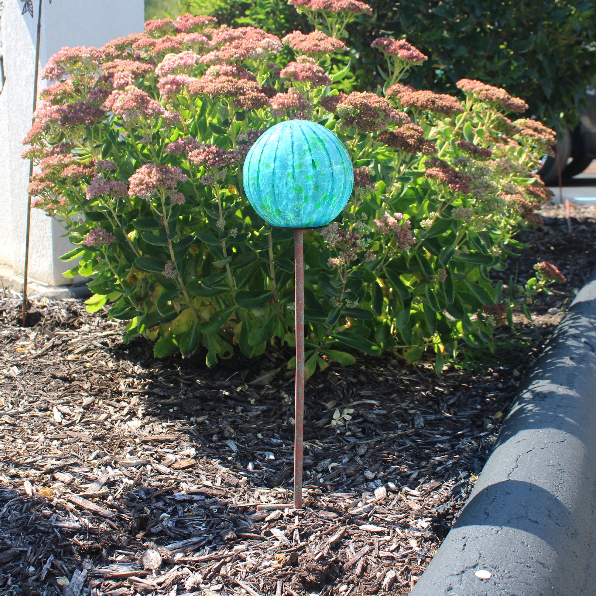 LunaLite™ 6" Lollipop Globe Stake - Blue