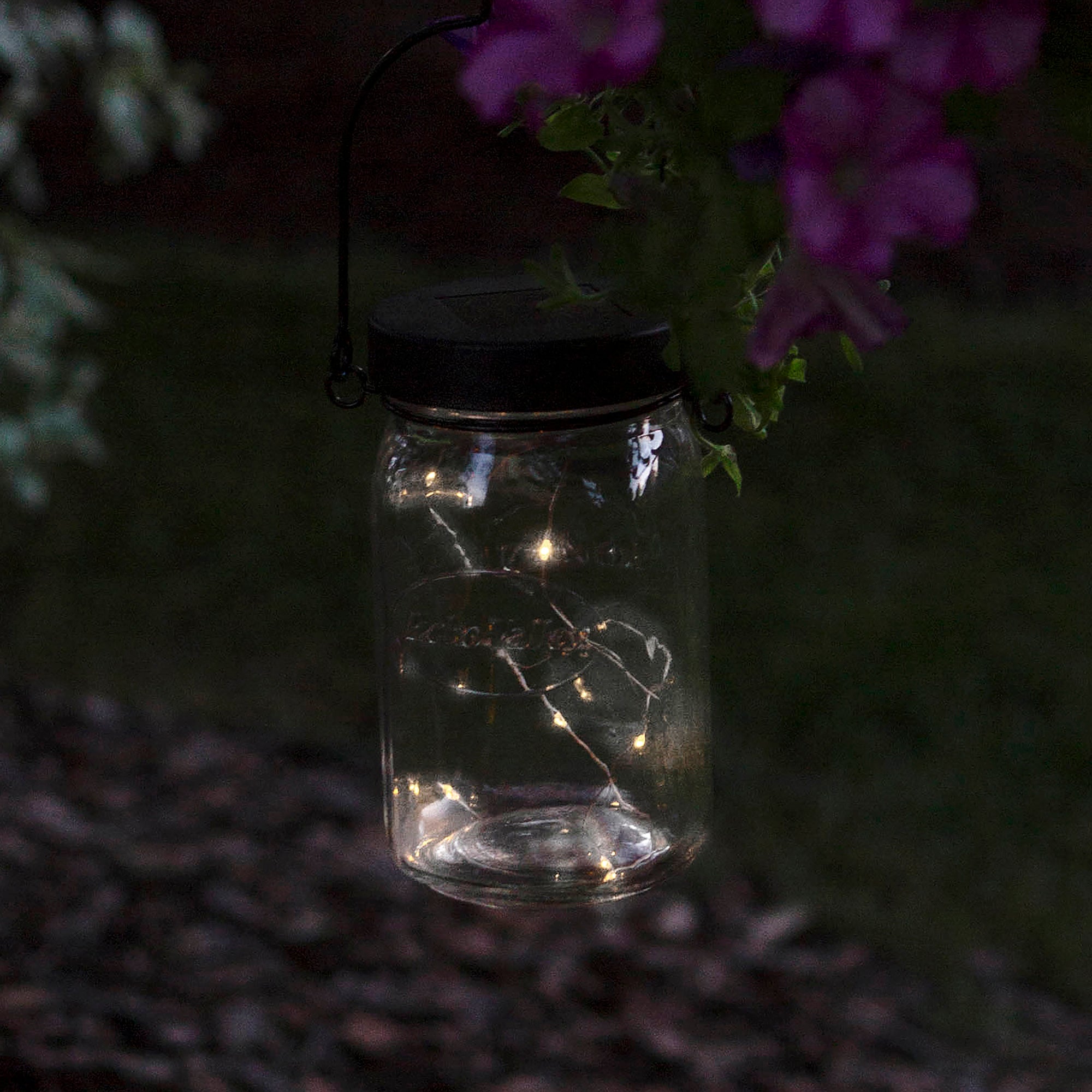 Twinkle Light Solar Jar Lantern (Amethyst)