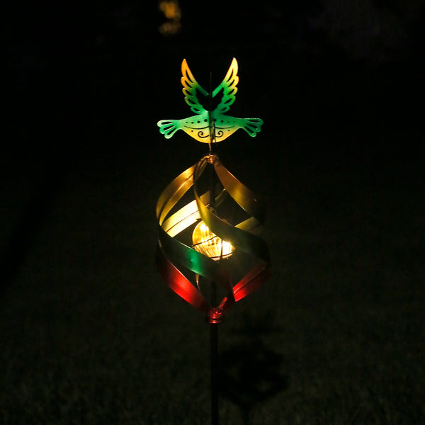 Hummingbird Windweaver Solar Spinner Stake - EchoValley.com