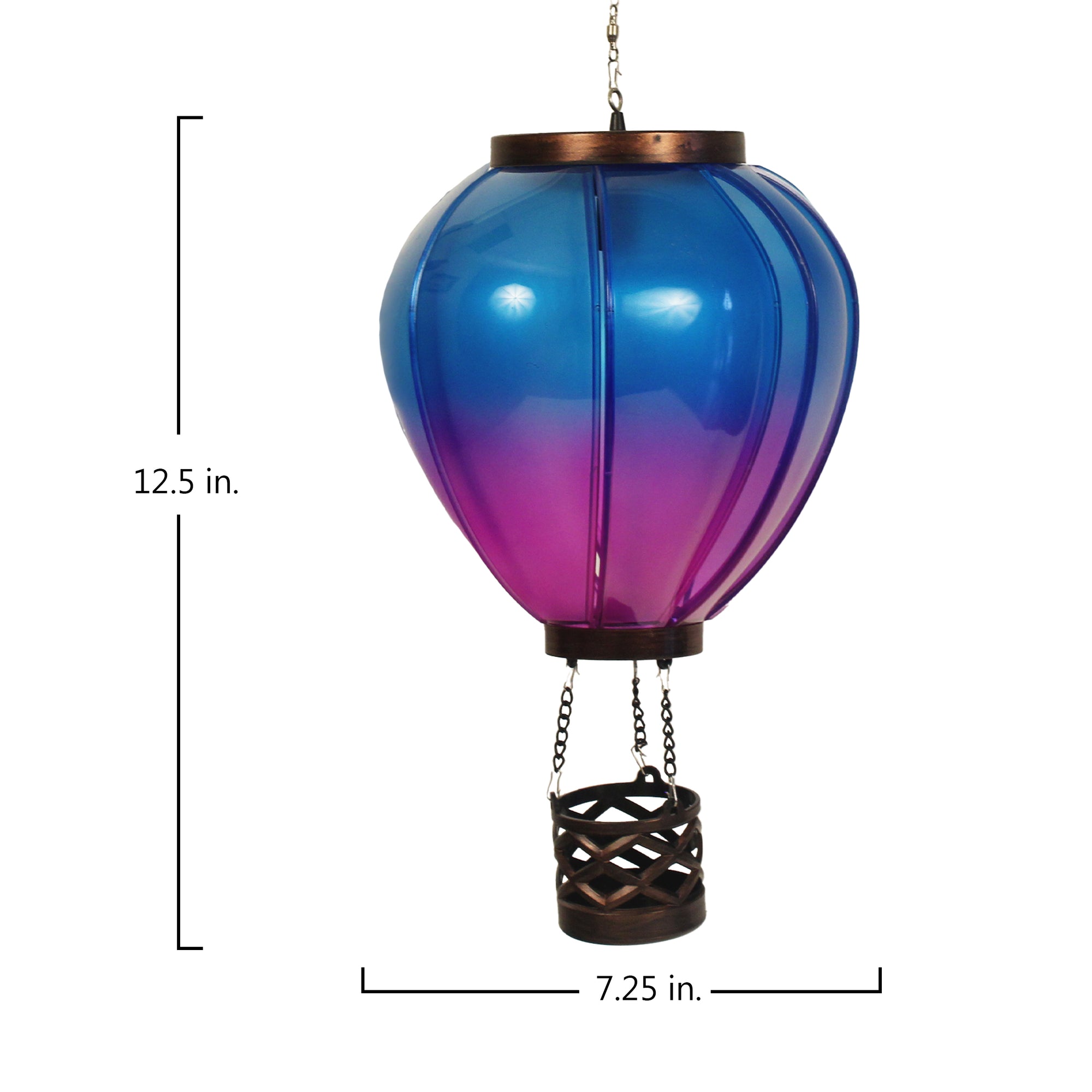 Hot Air Balloon Solar Spinner - Fuchsia