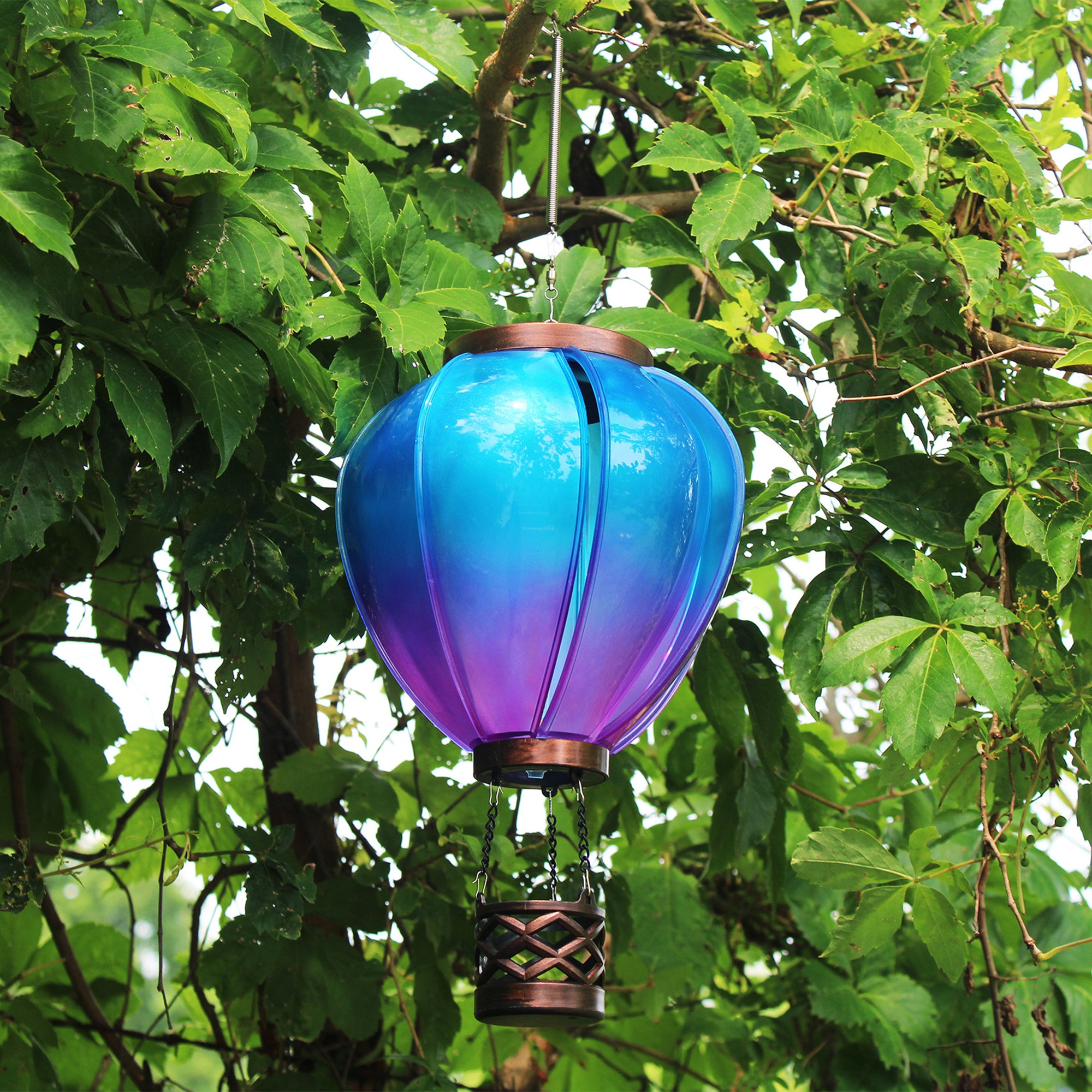 Hot Air Balloon Solar Spinner - Fuchsia