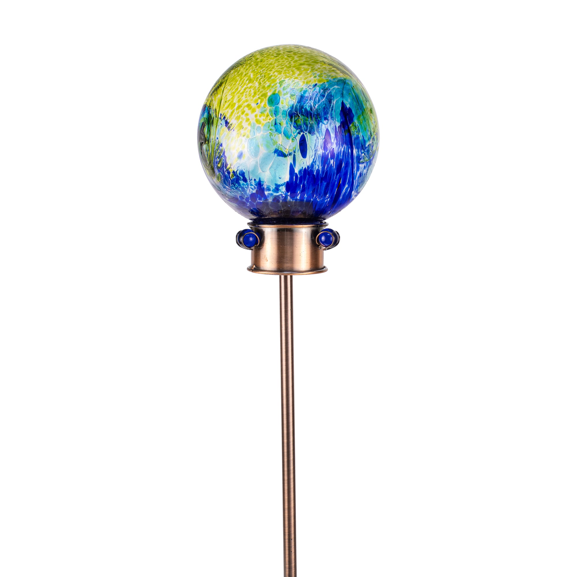 LunaLite Aurora 6" Globe Stake Green-Blue