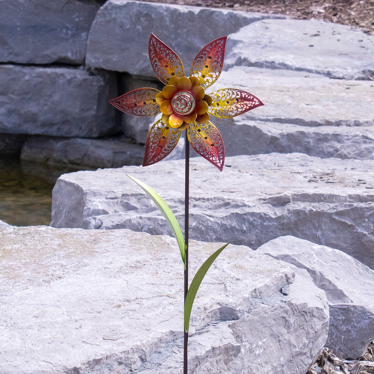 Filigree Flower Pinwheel - Sunburst